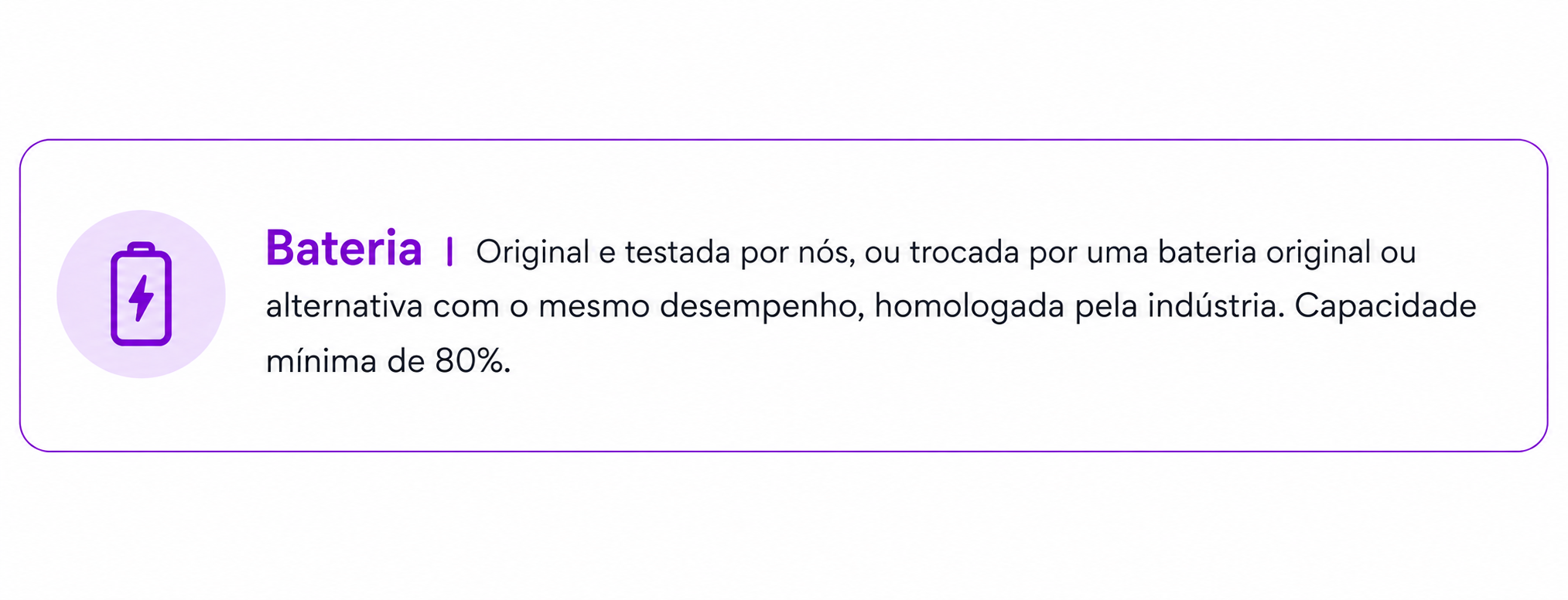 Informação sobre Saúde da Bateria